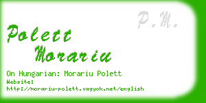 polett morariu business card